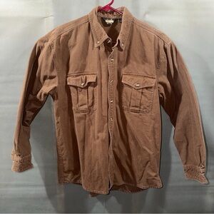 Guide Gear Mens Brown Long Sleeve Button Down Shirt Size Large